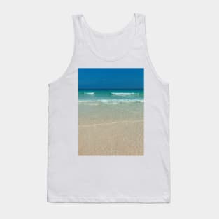 Exotic Ocean Blue Waves Tank Top